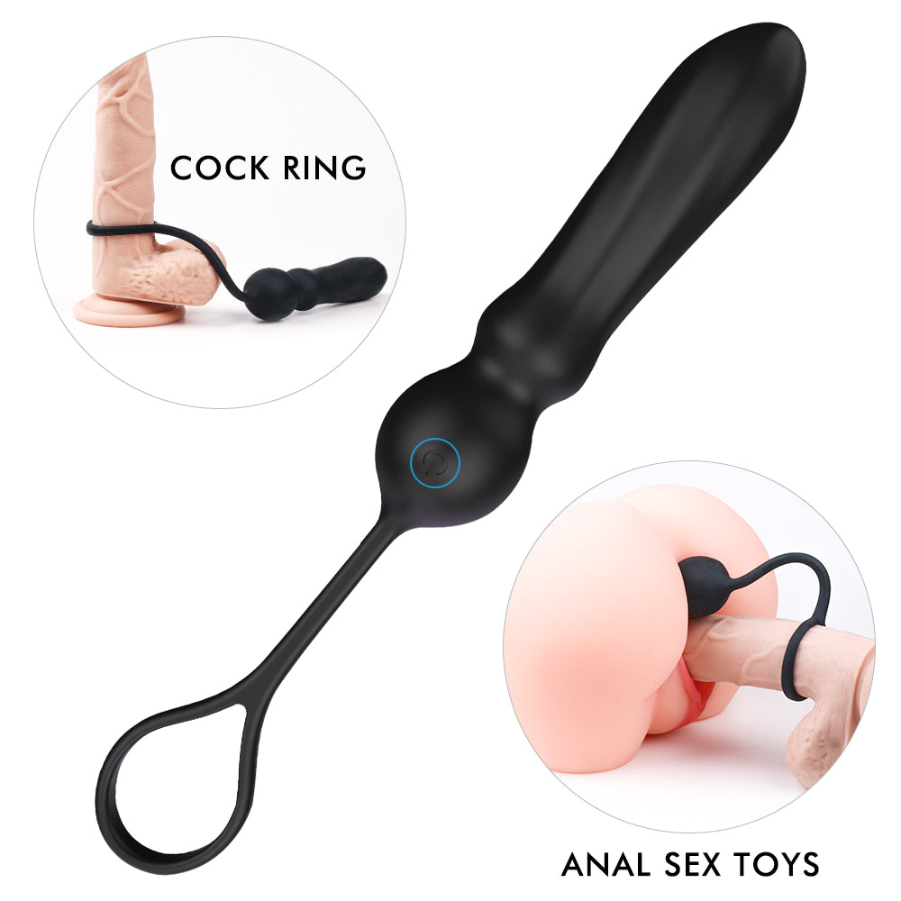 Vibrator anal cu inel pentru penis Adele